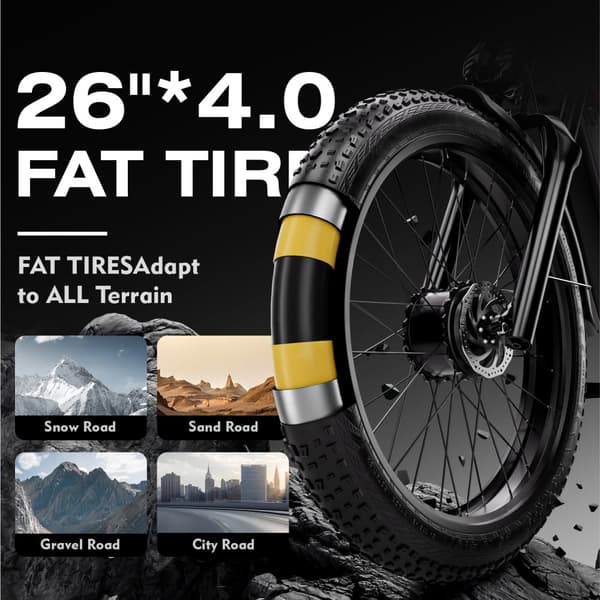 Tifgalop ES7 Pro dual drive elektrisk cykel, 750W * 2 motor, 52V21Ah batteri, räckvidd 40-80 km