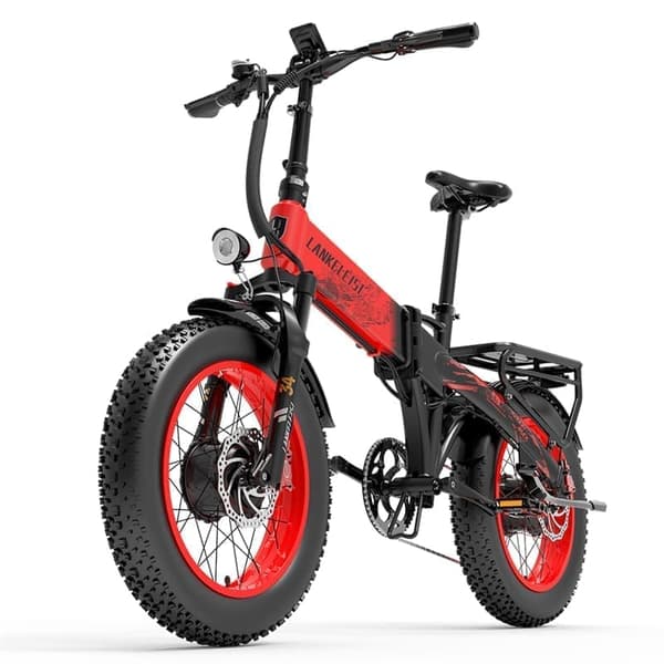 LANKELEISI X2000 MAX 2*1000W Dobbeltmotor elcykel, 20Ah batteri, 70-130 KM rækkevidde, 20''*4,0'' dæk, 7 gear, hydraulisk bremse.