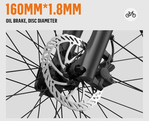 OneSport OT07 elektrisk cykel, 250W Bafang motor, 36V 10.4Ah batteri, maksimal hastighed 25 km / t, rækkevidde 70-90 km, Shimano 7-trins
