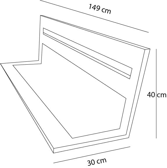 Stilfuld massiv fyrretræs foldbar sengeværn til børn - EU-produceret, 149x30x40 cm