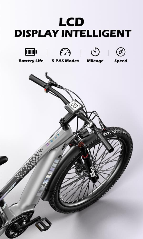 CYSUM-M520 elcykel, 48V 14AH LG batteri, 500W motor, 27,5*2,2" dæk, 65-90 km rækkevidde, 40 km/t maks. hastighed, SHIMANO-bremser