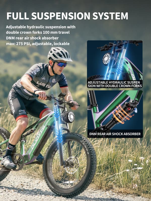 DUOTTS E26 sähköpyörä 26", 750W moottori, 48V20AH akku, kantama 40-120km, täysin asennettu, älykäs sovellus