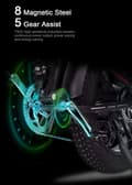 Pikkukuva 9 / 11: RANDRIDE YX20M sähköpyörä 17AH ebike, 50KM / H 1000W sähköpyörä aikuisille, CST 20 * 4.0 rasvarengas sähköpyörä 60KM alue