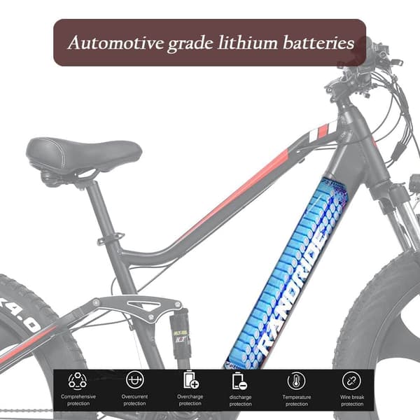Sähköpyörä1000W sähköpyörä 48V 13.6AH suuri akun väri LCD-näyttö 26"*4 rasvarengasvuori 45KM / H 21Speed vaihteet sähköpyörä
