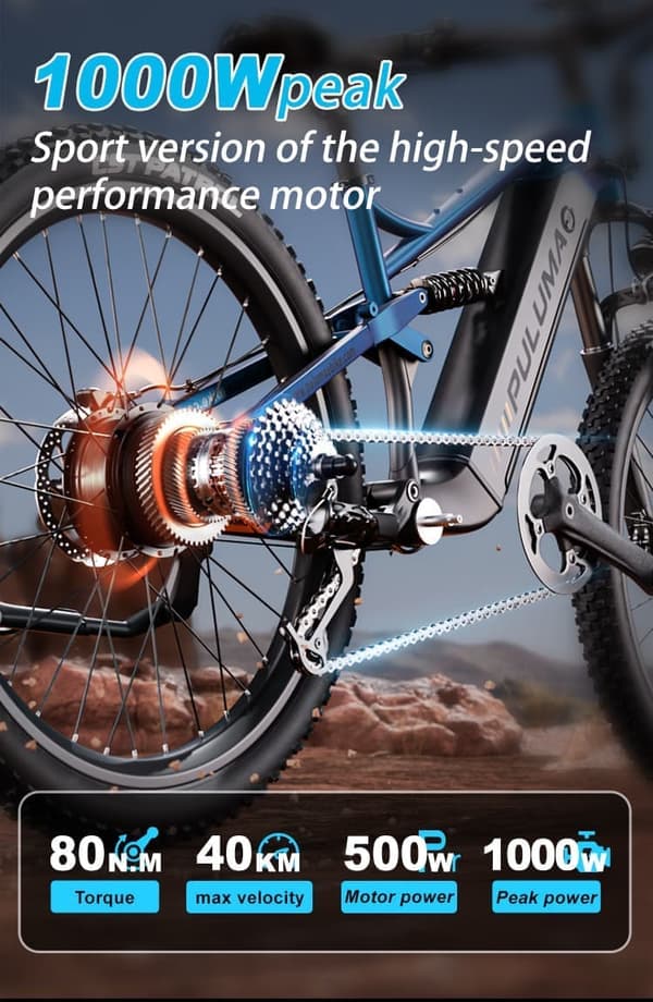 Aikuisten sähköpyörä 48V 20AH akku, 60-180KM tyylinen maastopyörä, 27.5" rasvarengas työmatka maastossa Mountain Snow Ebike 45KM / h Suurin nopeus