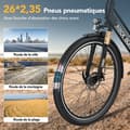 Miniatyrbild 4 av 5: RCB 26" Elcykel för Stad med APP, 7 Växlar, Räckvidd 30-50 km, Dubbel Skivbroms, Vattentät Väska Ingår