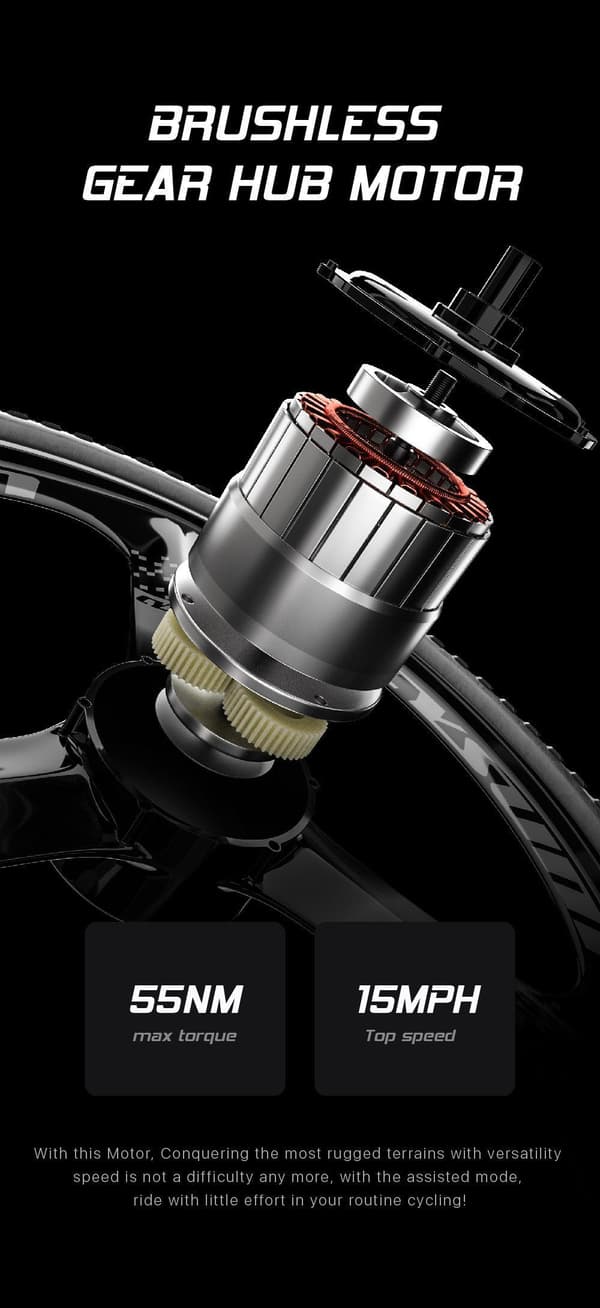 Cysum Speedy 29'' Elcykel, 48v 500W 48V 14Ah avtagbart litiumjonbatteri 75Nm City E-Bike