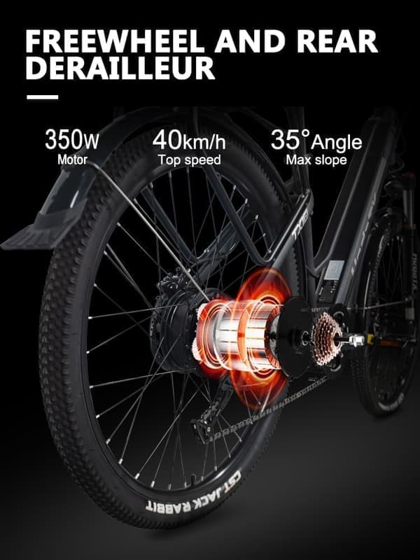 Hedatx Elcykel 48V 15Ah LG Batteri 500W Mellanmotor Hydraudisk skivbroms Mountainbike