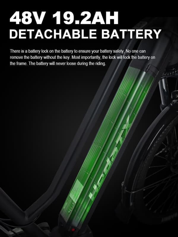 Hedatx Elcykel 48V 15Ah LG Batteri 500W Mellanmotor Hydraudisk skivbroms Mountainbike