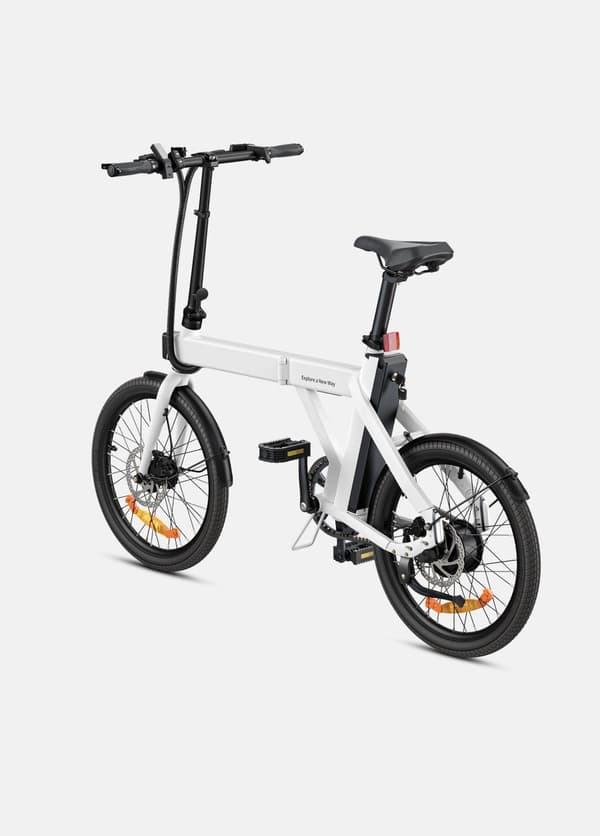 Engwe-P20 hvid foldbar elektrisk cykel til voksne 20*1.95 dæk bycykel Mountain Beach snecykler, 36V 9.6AH batteri op til 100 km rækkevidde