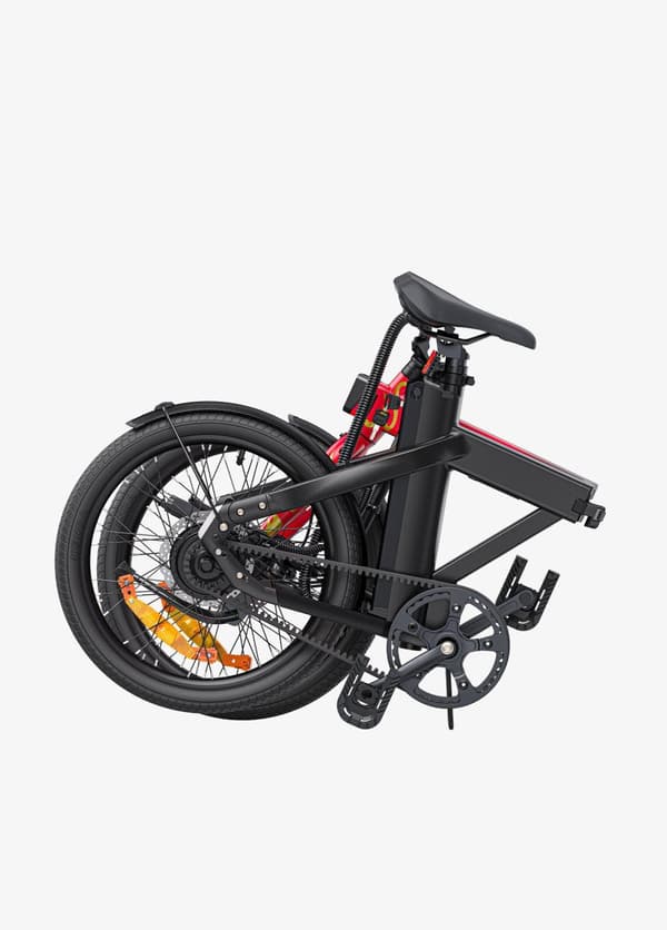 Engwe-P20 Röd hopfällbar elcykel för vuxna 20*1,95 Däck Stadscykel Mountain Beach Snow Cyklar, 36V 9,6AH Batteri 100KM Räckvidd
