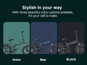 Elektrisk cykel foldbar eBike til voksne, 52V 16AH batteri Op til 32 km/t 110 km lang rækkevidde