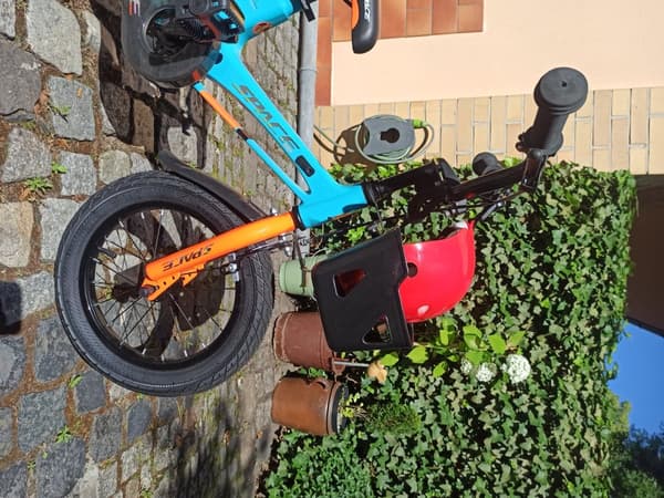 SKYS børnecykel fra 3 til 9 år 14/16/18 tommer blå orange