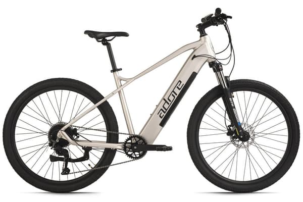 ADORE E-Mountainbike 27,5« GV-650 Heckmotor 50NM / 15Ah Børstet sølv mat