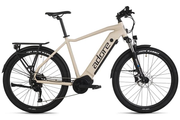 ADORE E-SUV 27,5« trekkingcykel i aluminium STX-600 mellemmotor 60NM / 15Ah Desert Sand matt