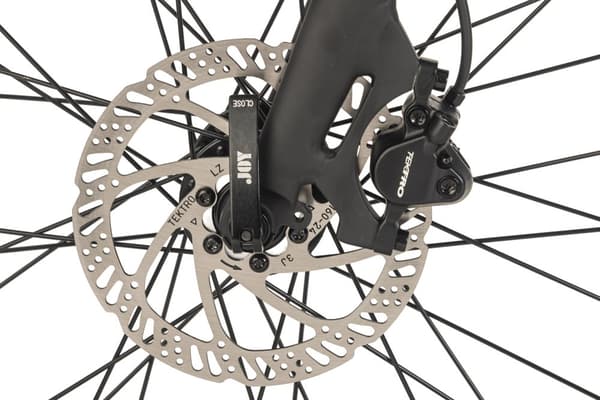 ADORE e-city bike 28« aluminiumsbycykel UBR-770 bagmotor 30NM / 10Ah stålgrå mat