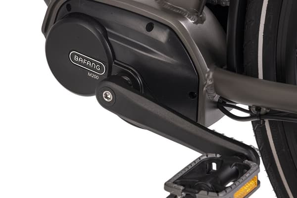 Aluminium e-citybike til mænd Hollandia Mantova 28'' e-bike grå 250 Watt Li-Ion 36V/10,4 Ah 7 gear