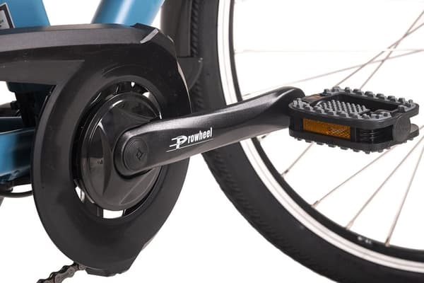 E-city cykel dame 28« Hollandia Optima Basic RH 46 cm blå 250 Watt Li-Ion 36V/13 Ah 7 gear