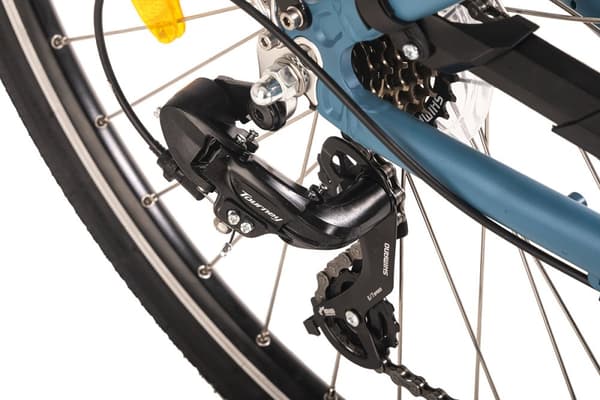 E-city cykel dame 28« Hollandia Optima Basic RH 46 cm blå 250 Watt Li-Ion 36V/13 Ah 7 gear