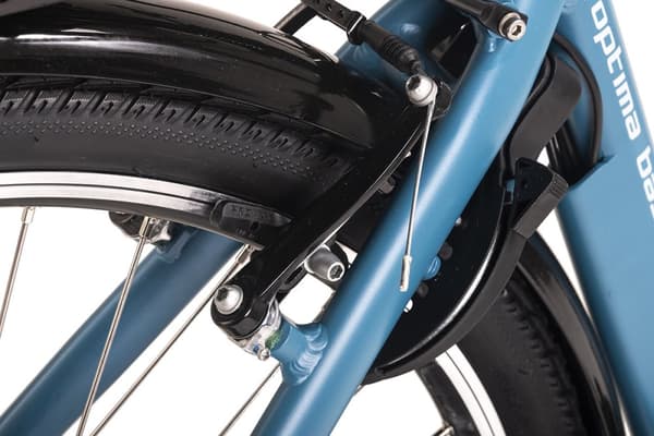 E-city cykel dame 28« Hollandia Optima Basic RH 46 cm blå 250 Watt Li-Ion 36V/13 Ah 7 gear