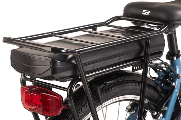 E-city cykel dame 28« Hollandia Optima Basic RH 46 cm blå 250 Watt Li-Ion 36V/13 Ah 7 gear