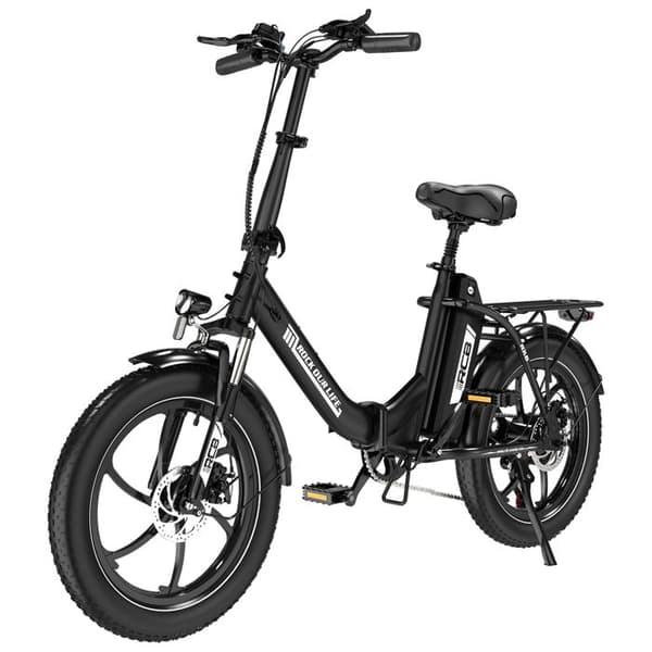 RCB Elcykel 20" MTB Fat Bike för Vuxna Fällbar - Batteri 36V/15.6Ah - 7 Växlar - APP - RK6 Svart