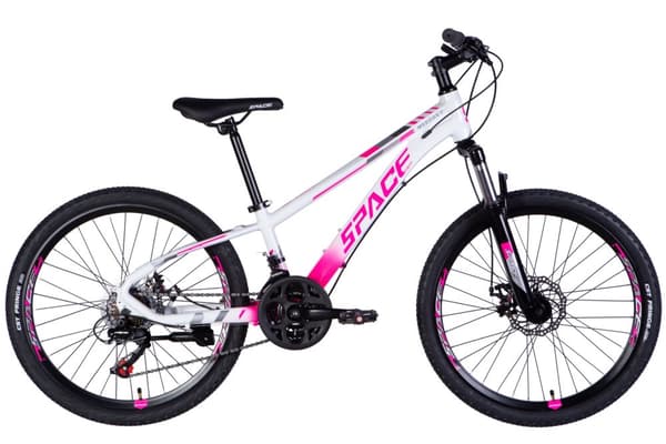 Barncykel Mercury Aluminium 24", 120-150 cm, 21 växlar, Vit/Rosa