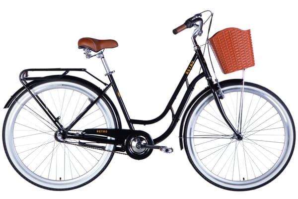 Cykel Retro 28", 3 växlar, 160 cm-195 cm, Svart