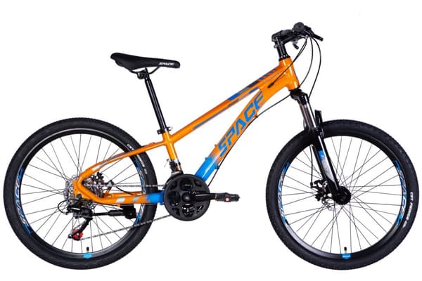 Barncykel Mercury Aluminium 24", 120-150 cm, 21 växlar, Orange/Blå