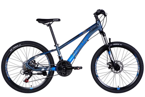 Barncykel Mercury Aluminium 24", 120-150 cm, 21 växlar, Blå/Grå