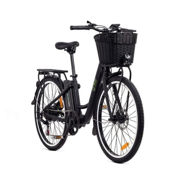 Youin Paris elcykel - 6 SHIMANO-hastigheter - 250W - 26'' hjul - Avtagbart 36V-10Ah litiumbatteri - Räckvidd 35-40Km - Svart