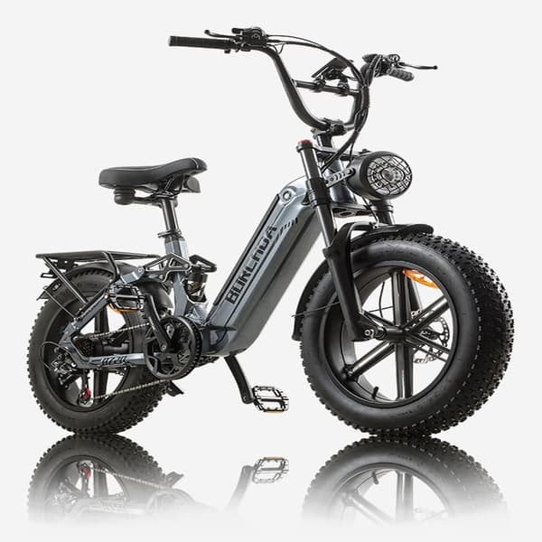 BURCHDA AZ20 sähköpyörä, 1000W moottori, 20AH akku, 20x4.0" rengas, 25-45KM/H