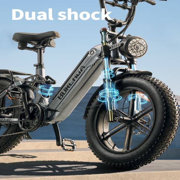 BURCHDA AZ20 sähköpyörä, 1000W moottori, 20AH akku, 20x4.0" rengas, 25-45KM/H