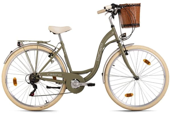 DaCapo damecykel 28'' Casino 6 gear RH 48 cm med kurv