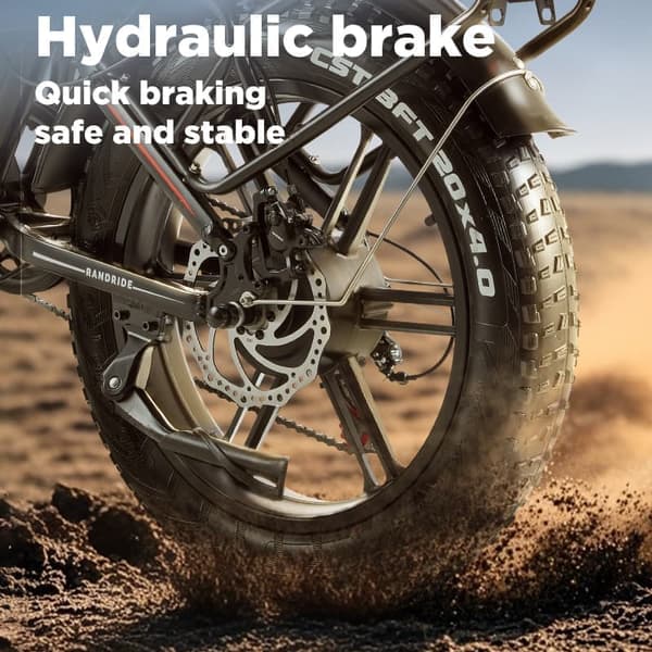 Sähköpyörä RANDRIDE YX20M-2 20'', moottori 1000W*2, akku 20Ah, 45KM/H, 7 vaihdetta, hydraulinen jarru