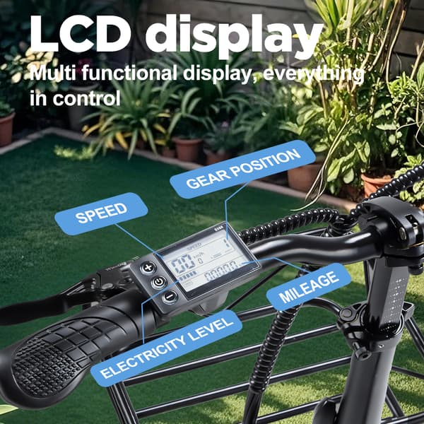 RANDRIDE YA20 elcykel, 500W motor, 12,8Ah batteri, 20*1,95'' dæk, foldbar