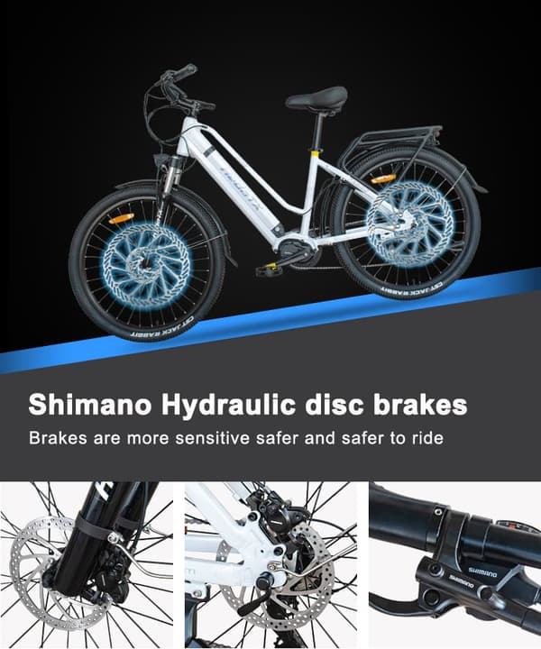 Hedatx TX520 27,5" elcykel med 250W mellemdrevsmotor, 48V 13Ah batteri, SHIMANO hydrauliske bremser og 45 km/t hastighed