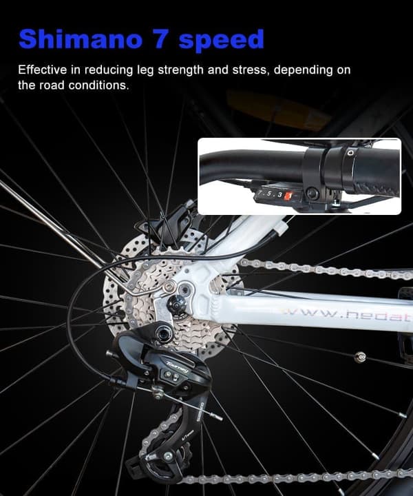 Hedatx TX520 27,5" elcykel med 250W mellemdrevsmotor, 48V 13Ah batteri, SHIMANO hydrauliske bremser og 45 km/t hastighed