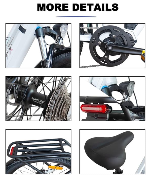 Hedatx TX520 27,5" elcykel med 250W mellemdrevsmotor, 48V 13Ah batteri, SHIMANO hydrauliske bremser og 45 km/t hastighed