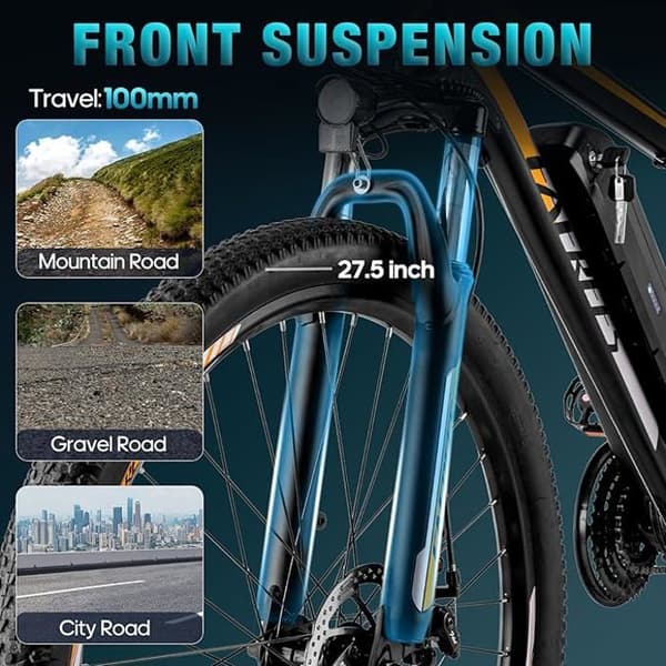 Fafrees F28 MT E-Cykel 27.5 Tum 36 V/14.5 Ah Batteri, 250W svart Shimano 21
