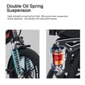 Miniatyrbillede 5 af 11: RANDRIDE YX20M 20" Fat Tire Electric Bike – 1000W motor, 48V17Ah batteri, 70 km rækkevidde, 7-trins og kompakt design