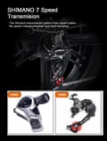 Miniatyrbillede 10 af 11: RANDRIDE YX20M 20" Fat Tire Electric Bike – 1000W motor, 48V17Ah batteri, 70 km rækkevidde, 7-trins og kompakt design