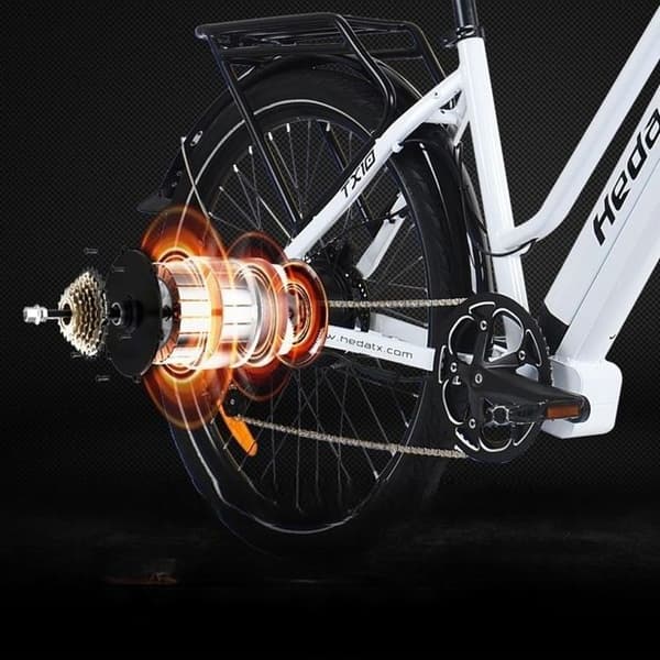elcykel Hedatx TX10 45KM/h 48V 15,6Ah 500W Shimano Hydraulisk skivbroms vit