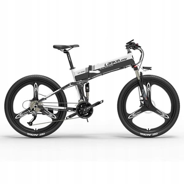Lankeleisi XT750 Sport Elcykel 14,5ah - 500W - Vuxen - 1 aluminiumhjul 26" Vit 500W