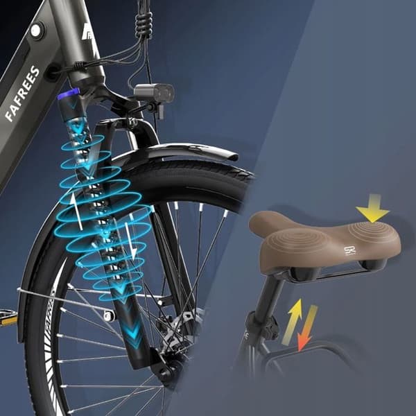 FAFREES F26 Pro elcykel med ca 10AH 36V 380W 25KM/H 90KM aluminiumhjul 26" svart
