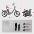 Miniatyrbild 3 av 6: dam elektrisk vtc cykel ENGWE E26 ST 26 tum city fat bike 250W motor Räckvidd 140km dubbelfjädring 48V16AH Svart