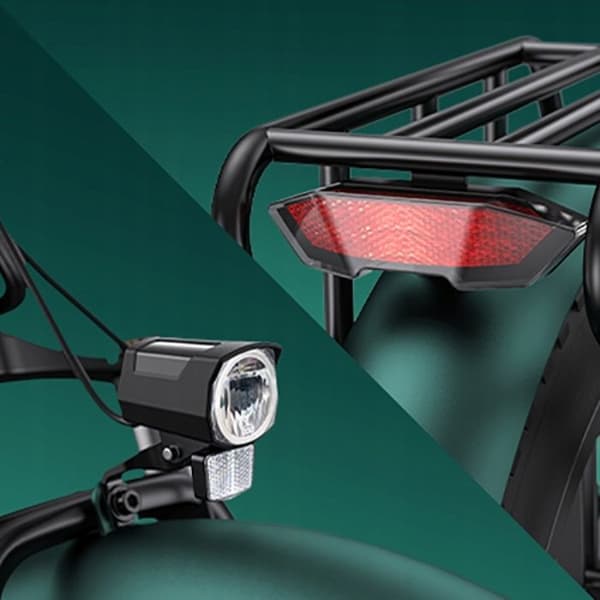 ENGINE PRO 2.0 elcykel 32KM/H 52V 16AH 1200W ram 20'' aluminiumhjul 20" Grön