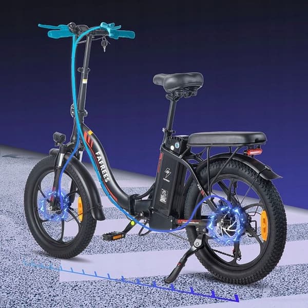 Fafrees F20 elcykel 16AH 36V 80KM 250W ram 20 tums aluminiumhjul 20" svart