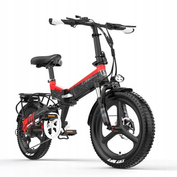 Elcykel Lanceleisi G650 14,5AH 31KM/H 100KM 400W hjul 20" Röd
