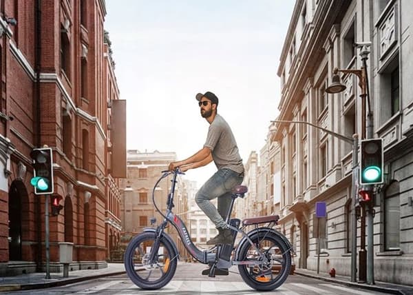 FAFREES F20 Pro elcykel 18AH 350W 35KM/H 16 tums ram aluminiumhjul 20" grå